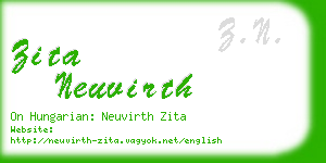 zita neuvirth business card